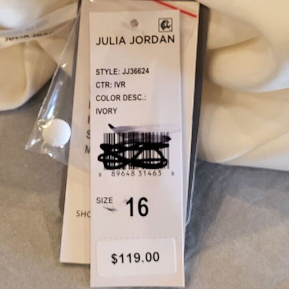 NEW Julia Jordan Size 16 Offwhite Jumpsuit Twist Halter Neck Sleeveless Wide Leg - Picture 14 of 14